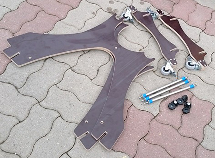 Soporte banqueta para el paramotor.