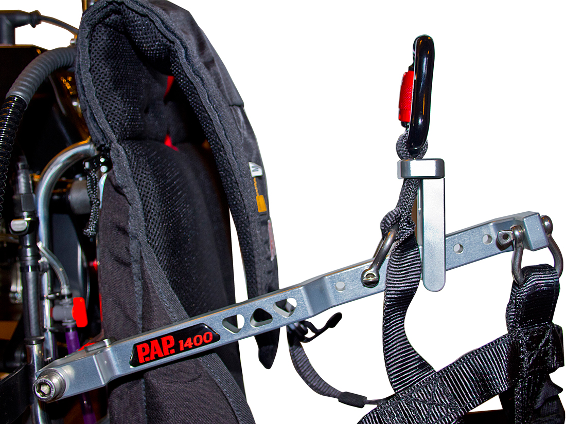 Seguridad en el anclaje del paramotor.