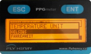 Menú maximums del PPG Meter.