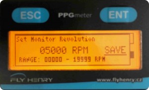 Menú Start Monitor System del PPG Meter.