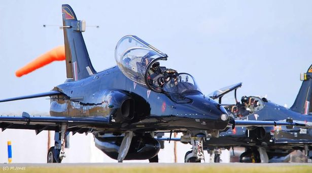 Un T1 Hawk utilizado por la Royal Navy para ayudar a entrenar a los pilotos