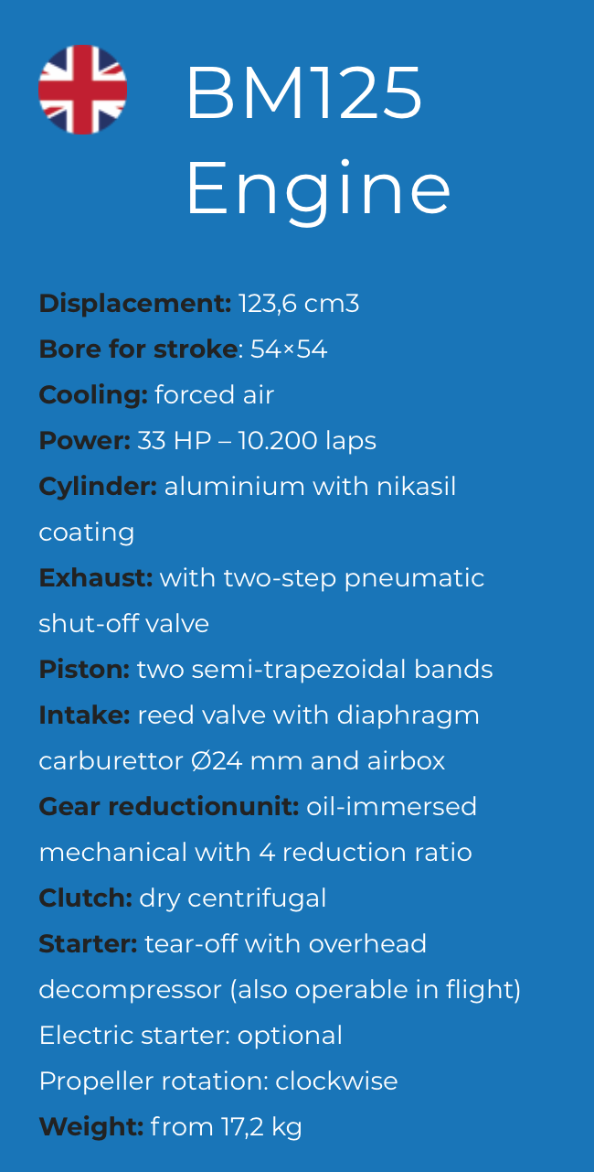 Battellini Motors paramotor BM125