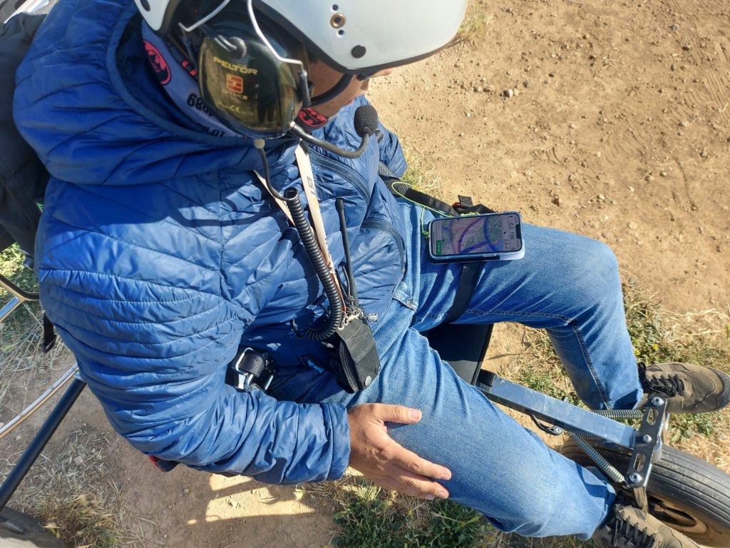 Soporte móvil paramotor seguridad