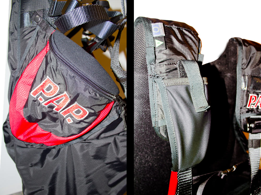 Silla de paramotor con Airbag de PAP. Nuevo bolsillo en la hombrera para llevar la emisora de radio