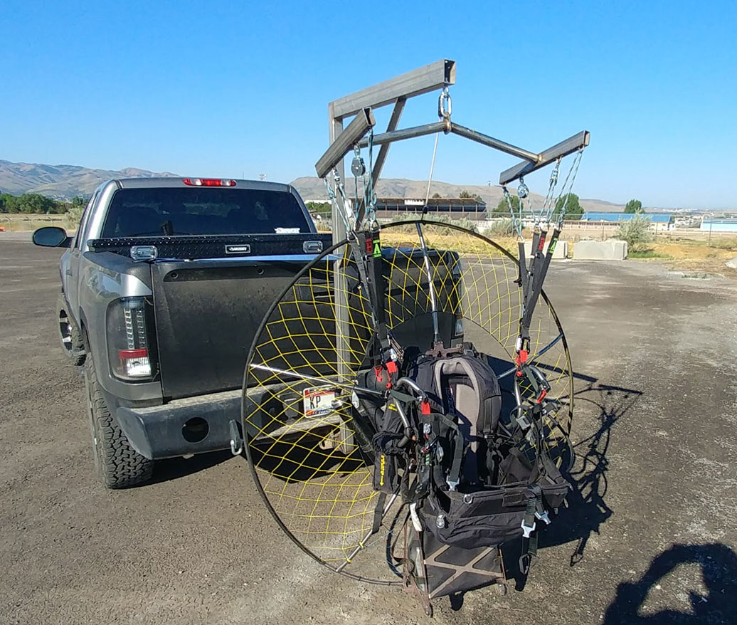 Simulador portátil para el paramotor