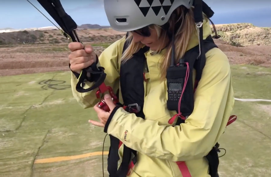 Liberación rápida del parapente