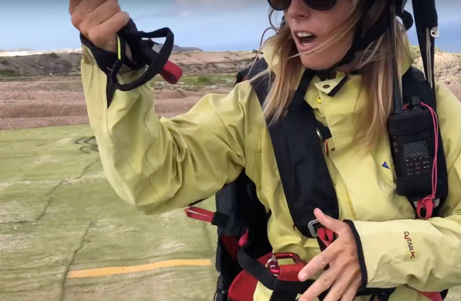 Liberación rápida del parapente
