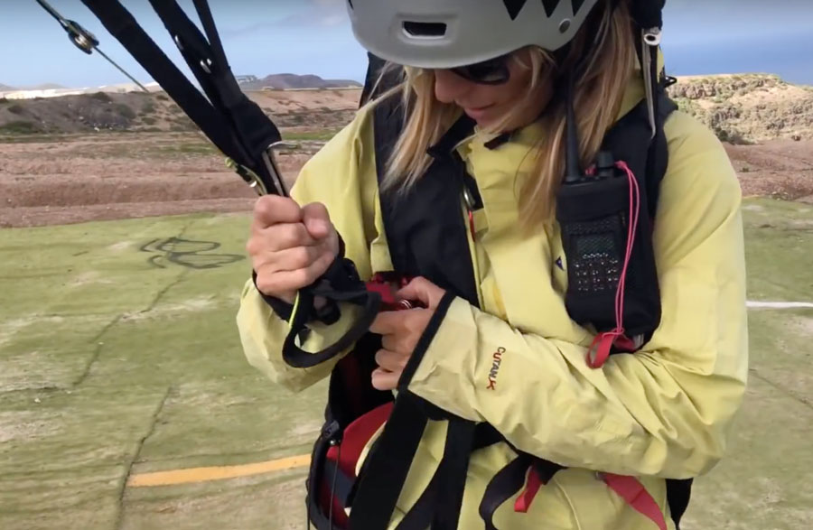 Liberación rápida del parapente