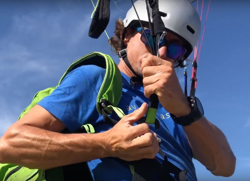 Liberación rápida del parapente