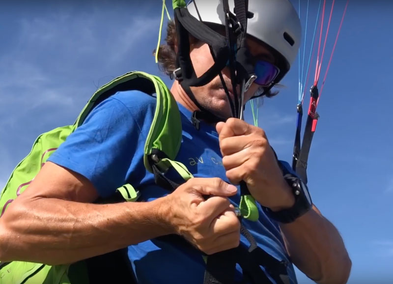 Liberación rápida del parapente