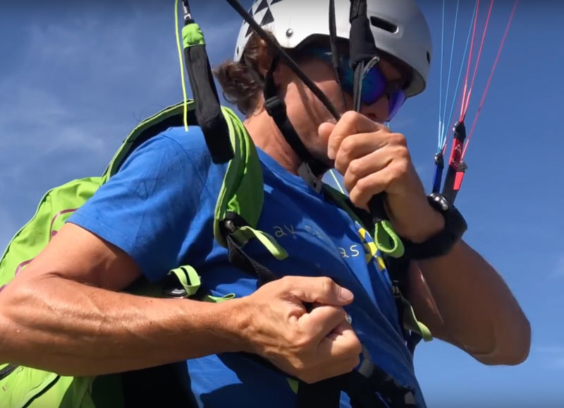 Liberación rápida del parapente