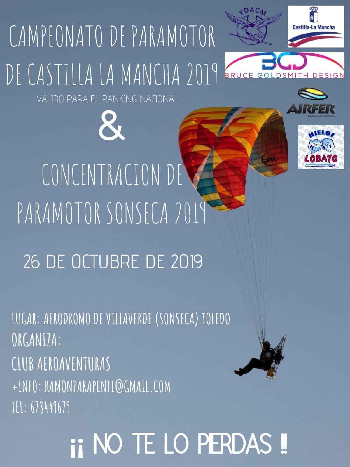 Campeonato de Paramotor de Castilla la Mancha de paramotor & Concentración