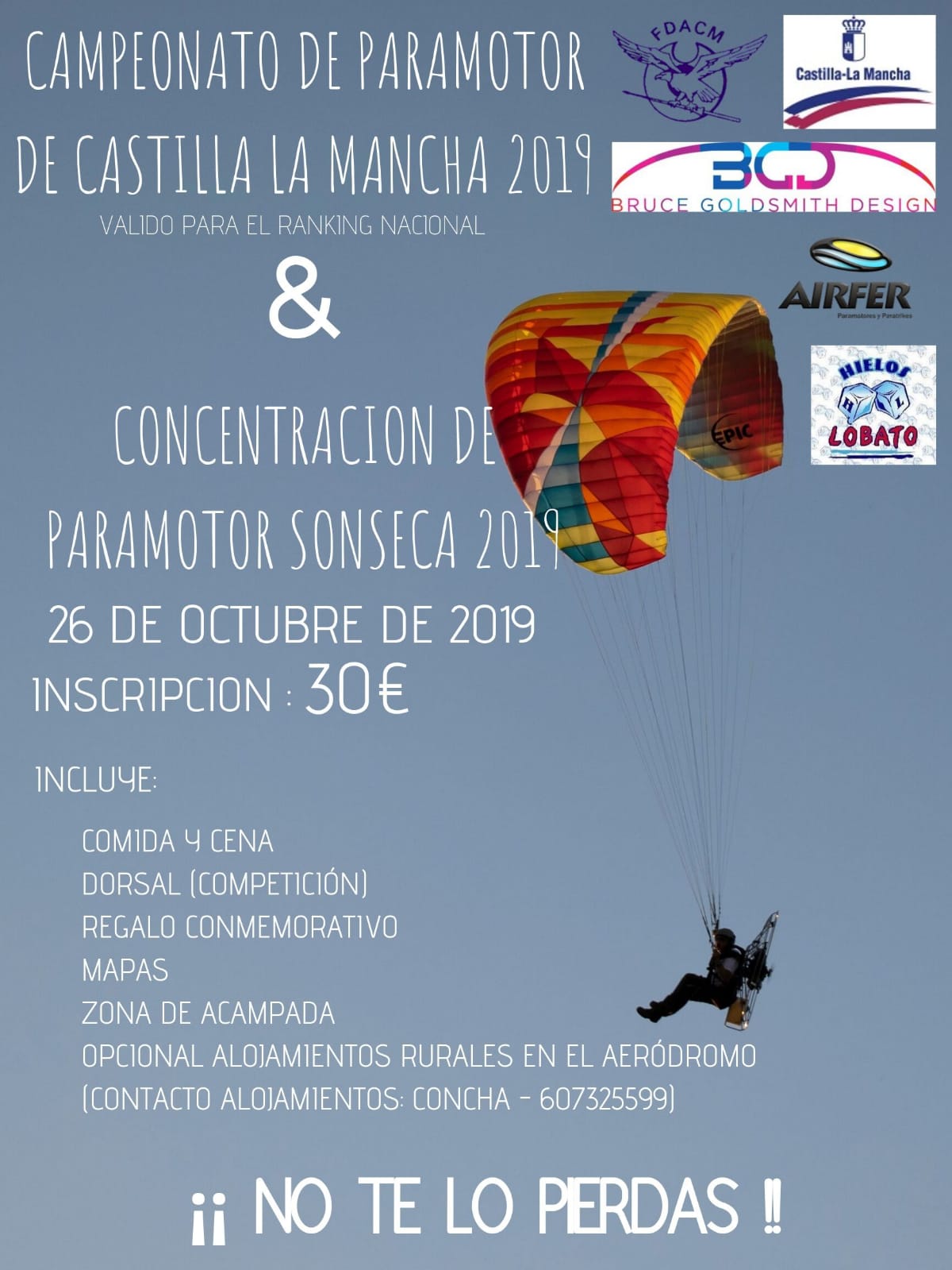 Campeonato de Paramotor de Castilla la Mancha de paramotor & Concentración